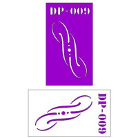 Трафарет  пластик прозрачный 7*12 DP-009