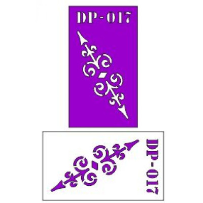 Трафарет пластик прозрачный 7*12 DP-017 Трафарет пластик прозрачный 7*12 DP-017