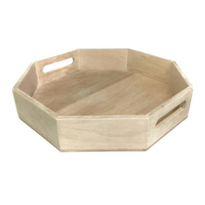 Піднос восьмигранний з ручками 31*31*6
