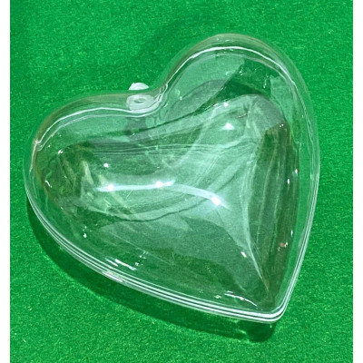 Серце розємне прозоре 10*10см