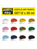 Набір фарб  Acryl PRO ART 12*20мл