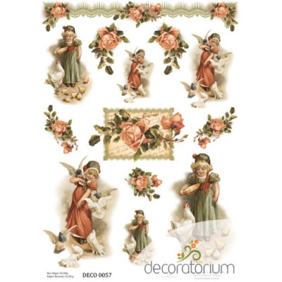 Бумага рисовая Decoratorium A4 - DECO0057