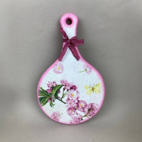 Дошка букова кругла з ручкою 18*28