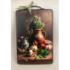 Дошка букова 20*30 з металевою ручкою